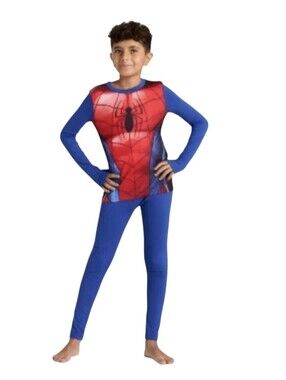 Cuddl Duds Blue and Red Spider Hero Kids Costume Set